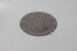 Preview: Solohalma board game on a round, gray leather playing field
